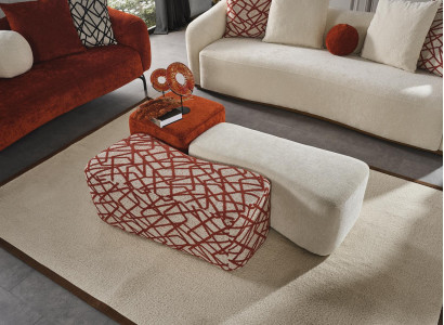 Sitzhocker 3x Hocker Pouf Puff Sitzpouf Textil Stoff Fußhocker Wohnzimmer